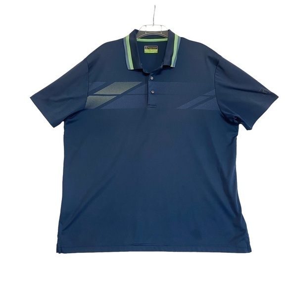 PGA Tour Pro Series Athletic Fit Golf Polo Short Sleeve Blue & Green Size XXL​ - Picture 1 of 8